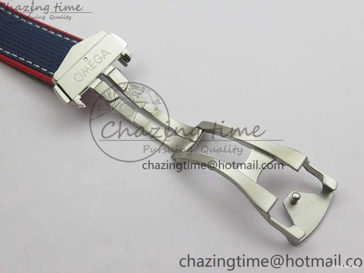 0504 Comfortable Planet Ocean 43.5mm America’s Cup VSF Best Edition White Dial On Blue Gummy Strap A 7900